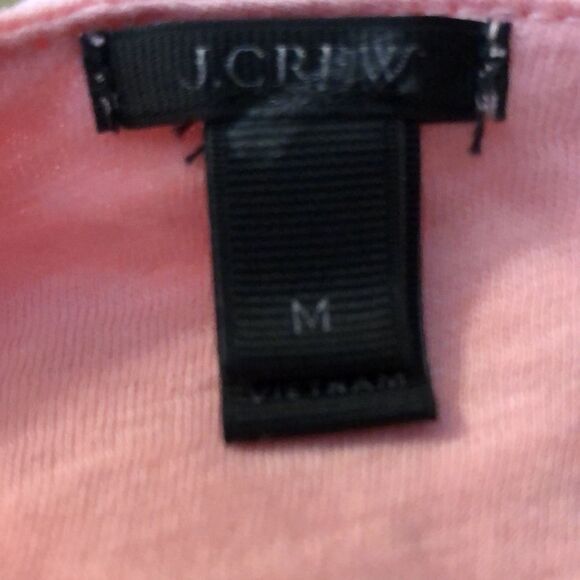 J Crew top Size M 100% cotton tied open back peachy pink side slits lightweight‎ - Picture 6 of 7